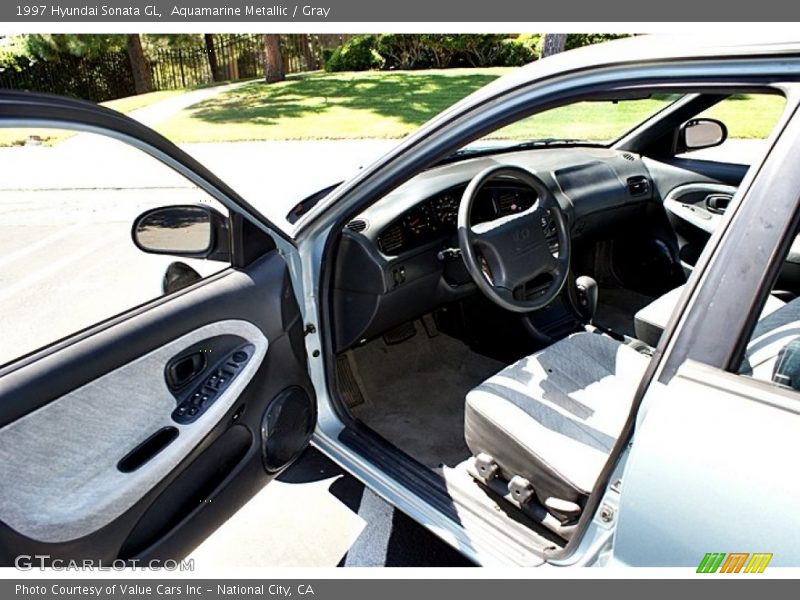 Aquamarine Metallic / Gray 1997 Hyundai Sonata GL