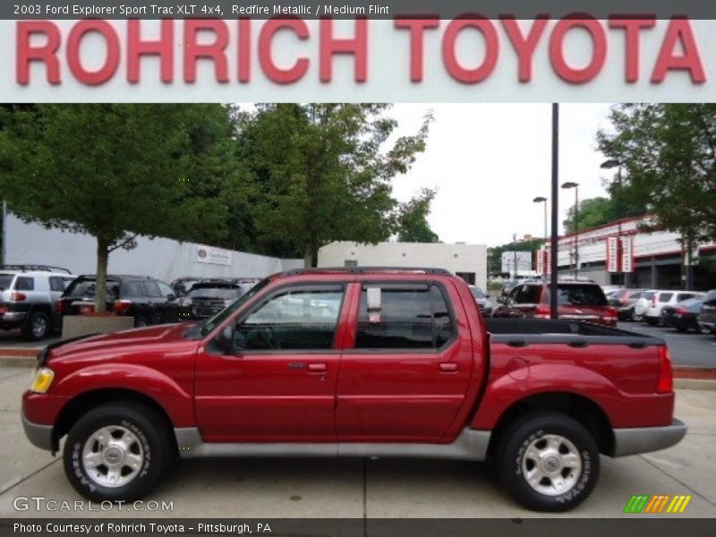 Redfire Metallic / Medium Flint 2003 Ford Explorer Sport Trac XLT 4x4