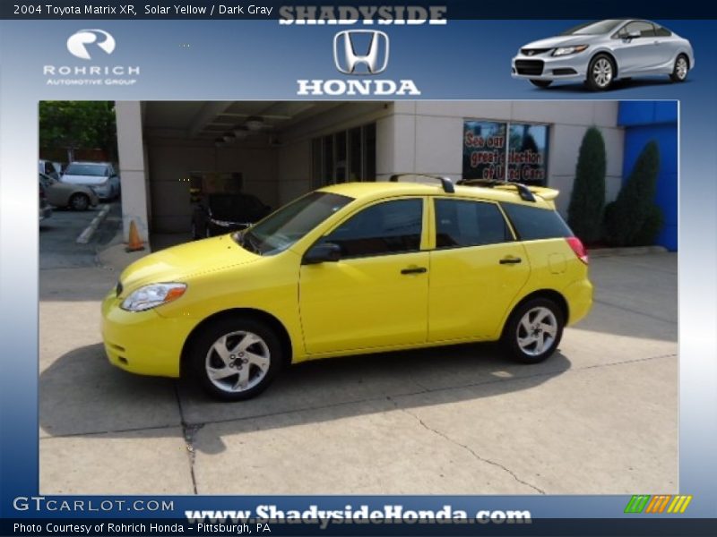 Solar Yellow / Dark Gray 2004 Toyota Matrix XR