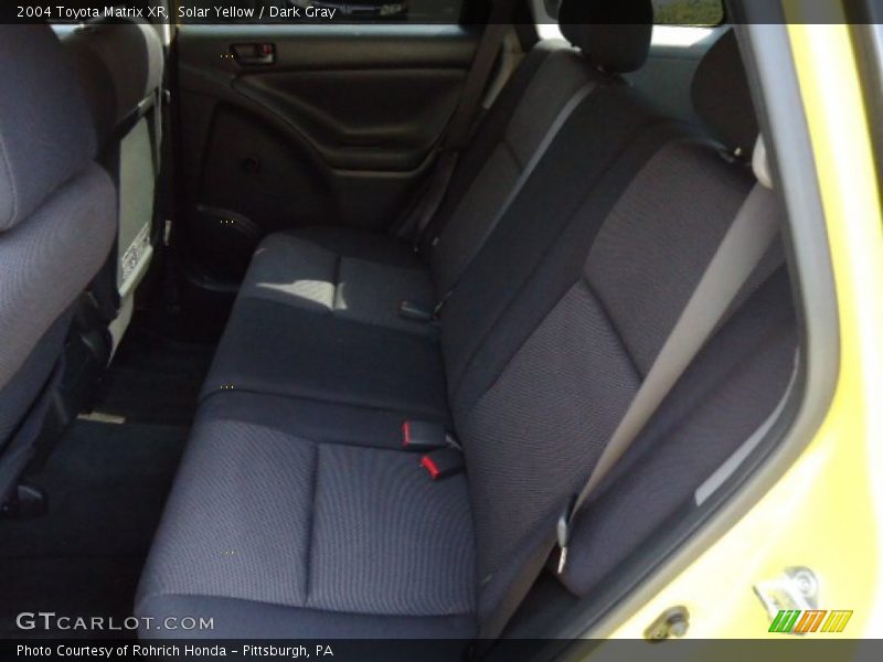 Rear Seat of 2004 Matrix XR