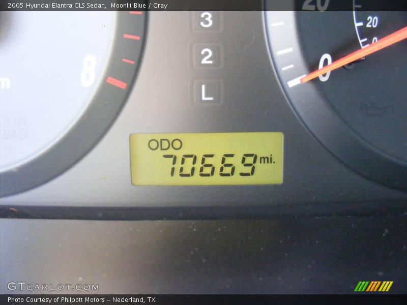 Moonlit Blue / Gray 2005 Hyundai Elantra GLS Sedan