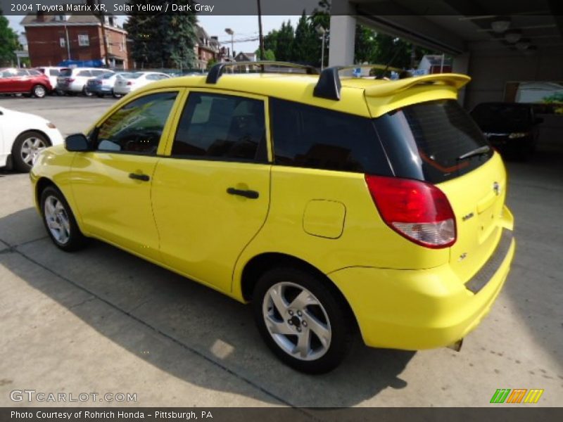 Solar Yellow / Dark Gray 2004 Toyota Matrix XR