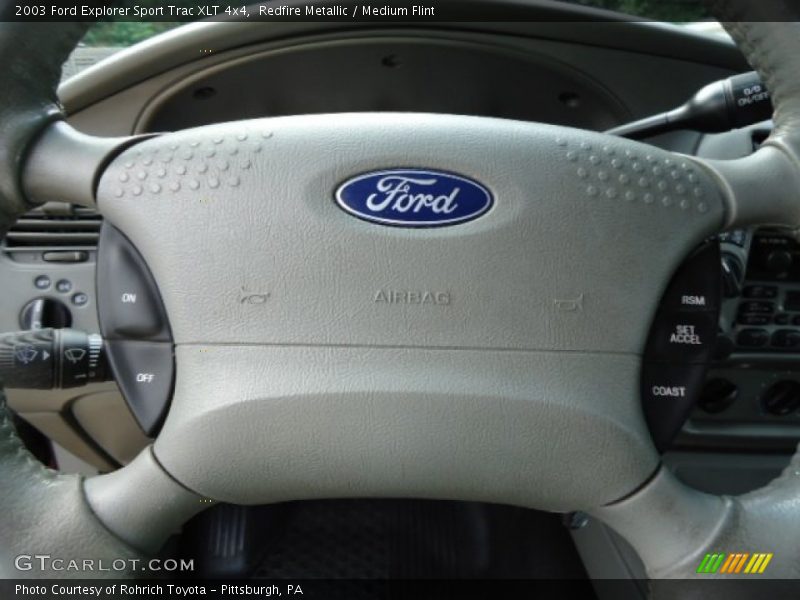 Redfire Metallic / Medium Flint 2003 Ford Explorer Sport Trac XLT 4x4