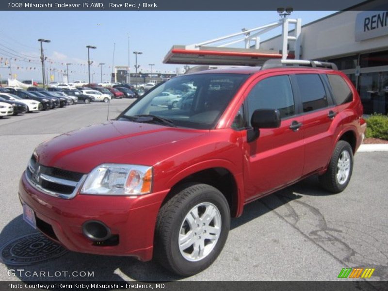 Rave Red / Black 2008 Mitsubishi Endeavor LS AWD