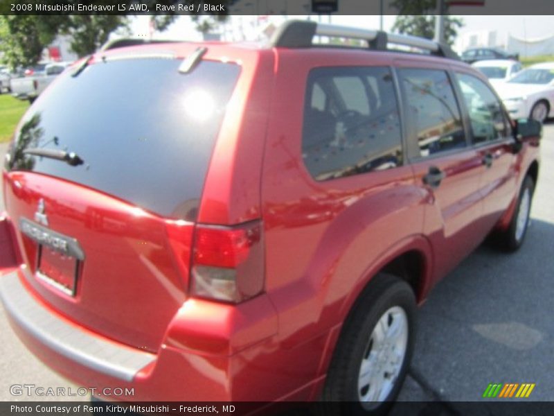 Rave Red / Black 2008 Mitsubishi Endeavor LS AWD
