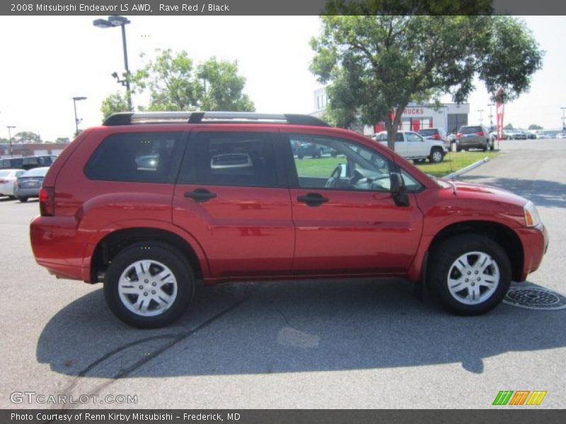 Rave Red / Black 2008 Mitsubishi Endeavor LS AWD