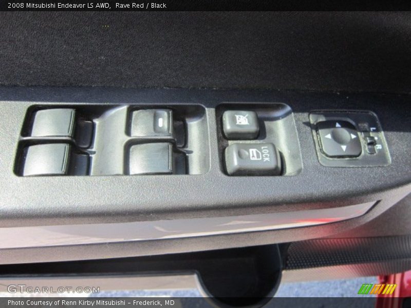 Rave Red / Black 2008 Mitsubishi Endeavor LS AWD