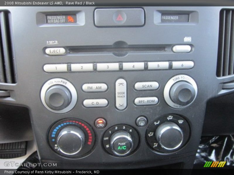 Rave Red / Black 2008 Mitsubishi Endeavor LS AWD