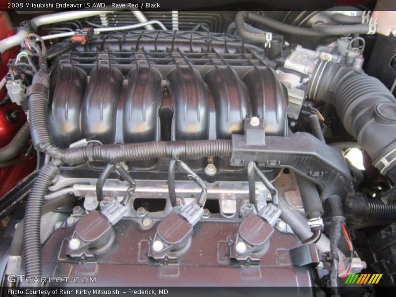 Rave Red / Black 2008 Mitsubishi Endeavor LS AWD
