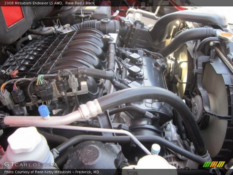 Rave Red / Black 2008 Mitsubishi Endeavor LS AWD