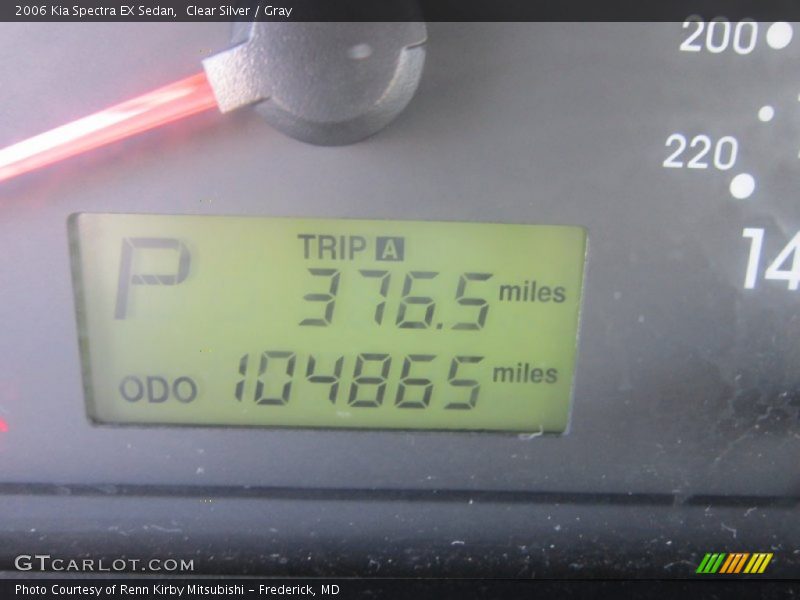 Clear Silver / Gray 2006 Kia Spectra EX Sedan