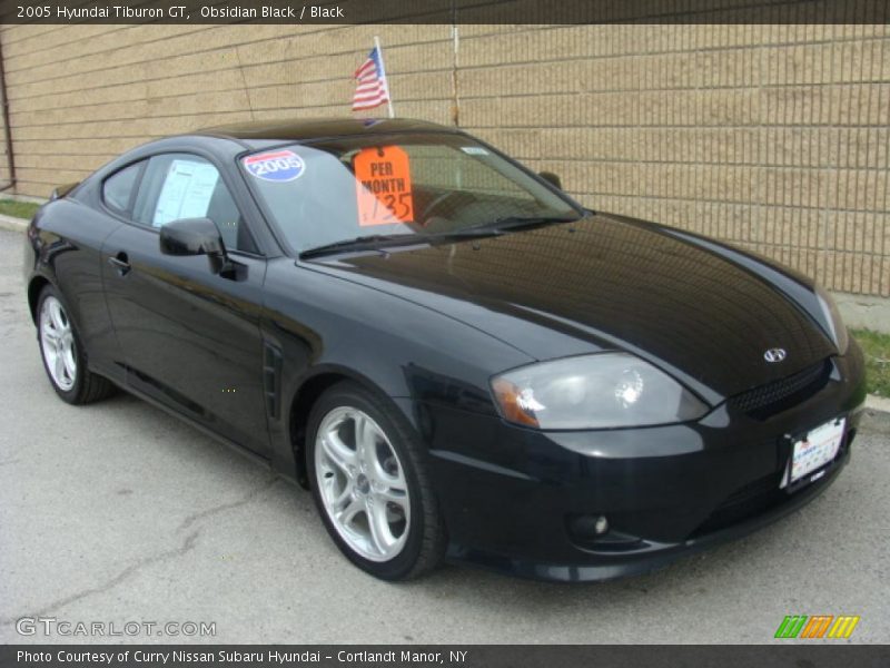 Obsidian Black / Black 2005 Hyundai Tiburon GT