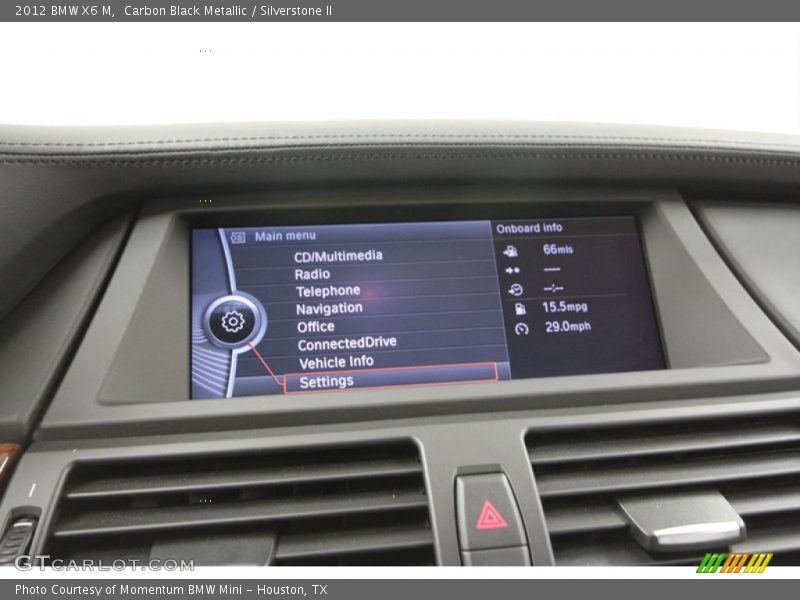 Carbon Black Metallic / Silverstone II 2012 BMW X6 M