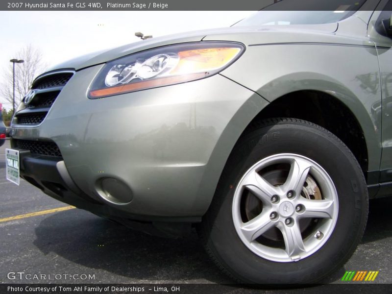 Platinum Sage / Beige 2007 Hyundai Santa Fe GLS 4WD