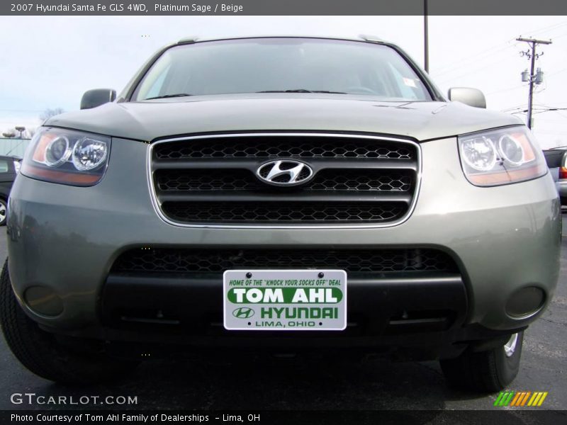 Platinum Sage / Beige 2007 Hyundai Santa Fe GLS 4WD