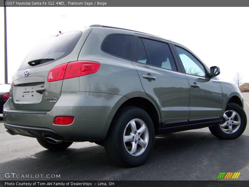 Platinum Sage / Beige 2007 Hyundai Santa Fe GLS 4WD