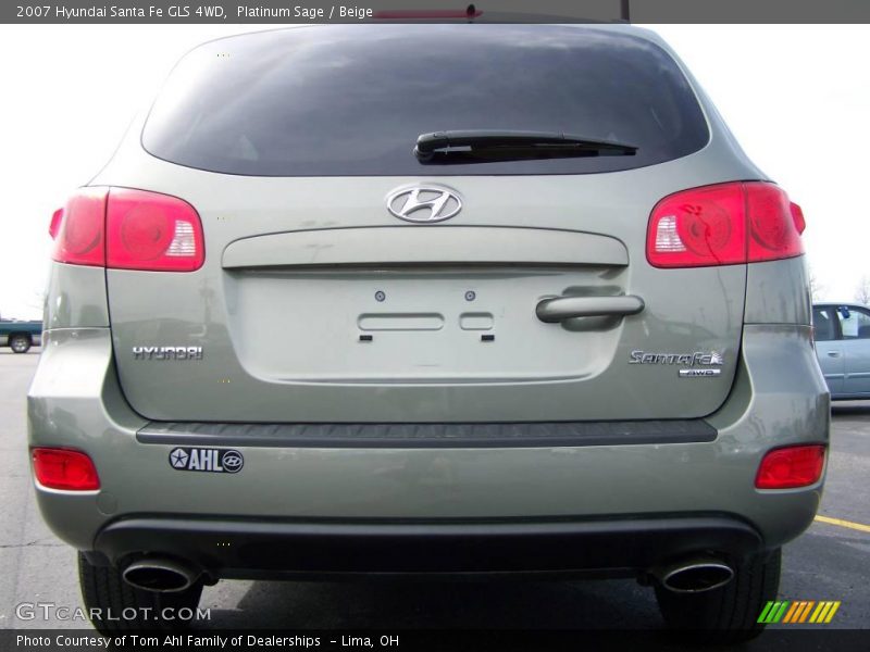 Platinum Sage / Beige 2007 Hyundai Santa Fe GLS 4WD