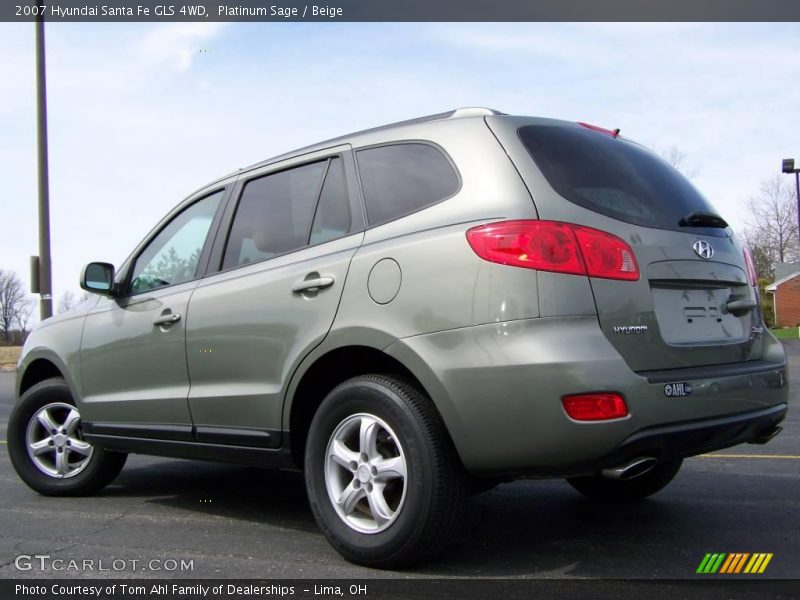 Platinum Sage / Beige 2007 Hyundai Santa Fe GLS 4WD