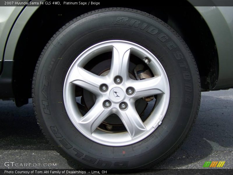 Platinum Sage / Beige 2007 Hyundai Santa Fe GLS 4WD