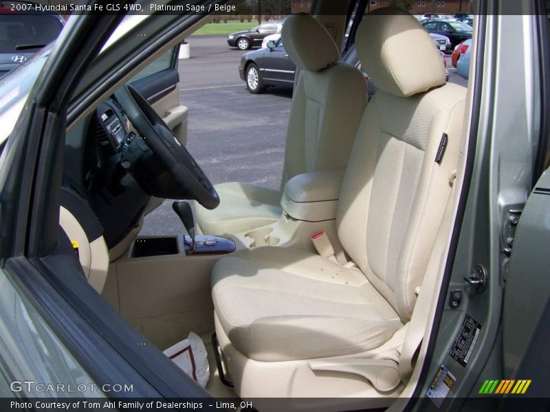 Platinum Sage / Beige 2007 Hyundai Santa Fe GLS 4WD