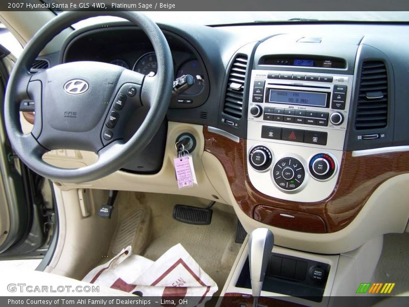 Platinum Sage / Beige 2007 Hyundai Santa Fe GLS 4WD