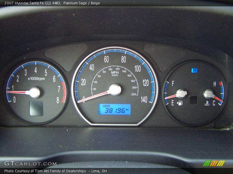 Platinum Sage / Beige 2007 Hyundai Santa Fe GLS 4WD