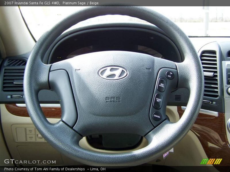 Platinum Sage / Beige 2007 Hyundai Santa Fe GLS 4WD
