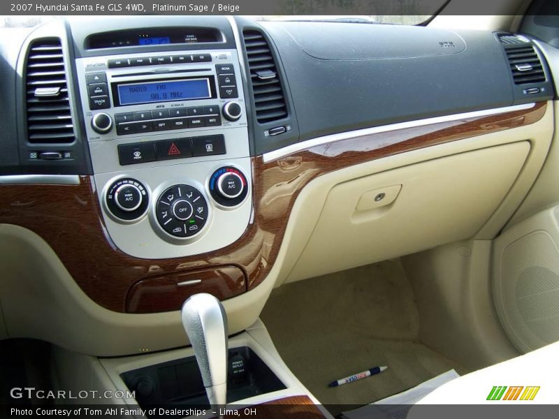 Platinum Sage / Beige 2007 Hyundai Santa Fe GLS 4WD