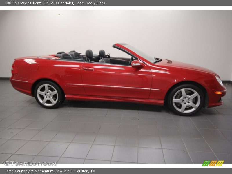Mars Red / Black 2007 Mercedes-Benz CLK 550 Cabriolet