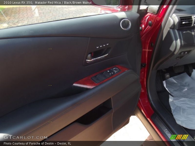 Matador Red Mica / Black/Brown Walnut 2010 Lexus RX 350