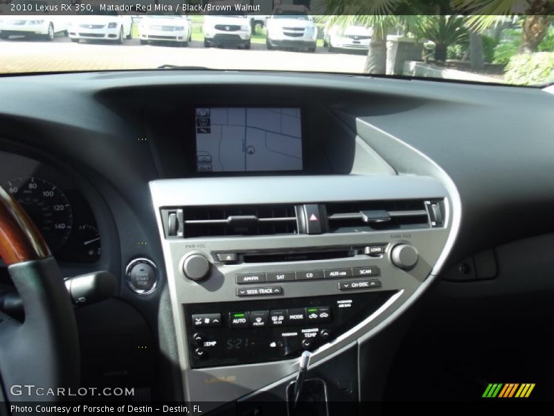 Matador Red Mica / Black/Brown Walnut 2010 Lexus RX 350