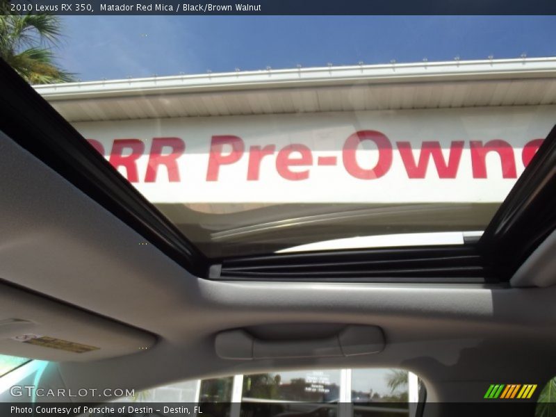 Matador Red Mica / Black/Brown Walnut 2010 Lexus RX 350