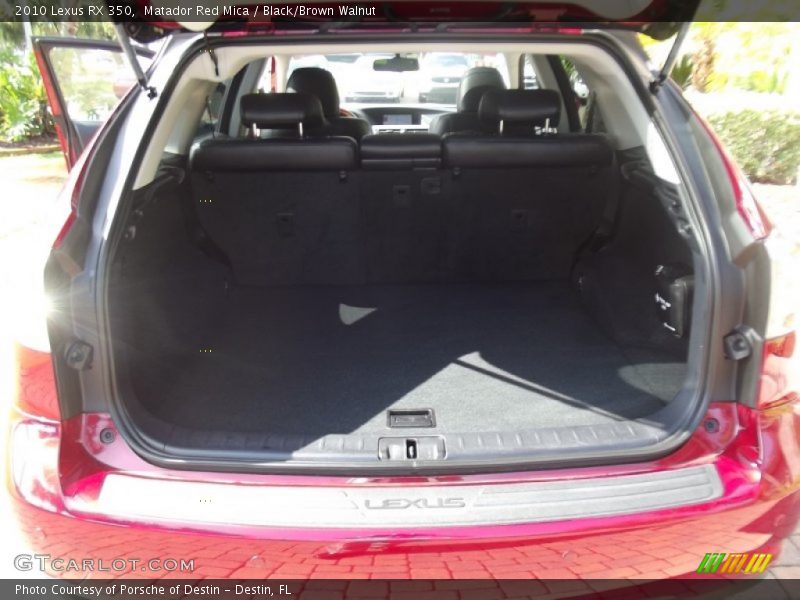 Matador Red Mica / Black/Brown Walnut 2010 Lexus RX 350