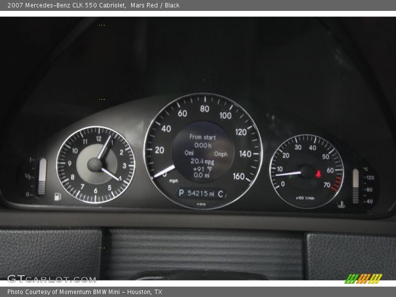 Mars Red / Black 2007 Mercedes-Benz CLK 550 Cabriolet