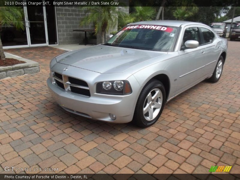 Bright Silver Metallic / Dark Slate Gray 2010 Dodge Charger SXT