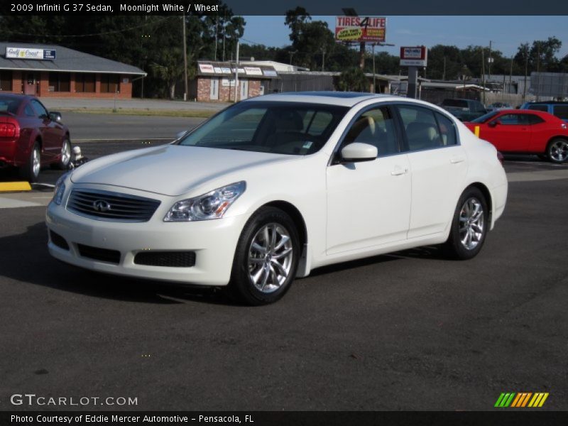 Moonlight White / Wheat 2009 Infiniti G 37 Sedan