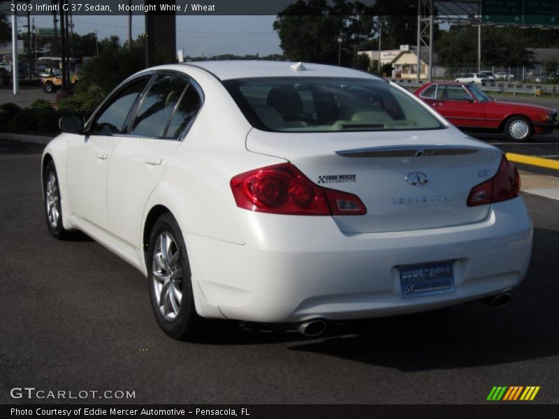 Moonlight White / Wheat 2009 Infiniti G 37 Sedan