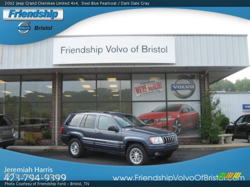 Steel Blue Pearlcoat / Dark Slate Gray 2002 Jeep Grand Cherokee Limited 4x4