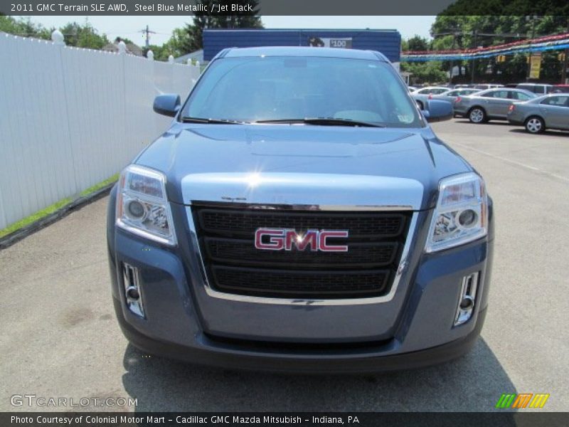 Steel Blue Metallic / Jet Black 2011 GMC Terrain SLE AWD