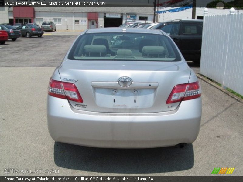 Classic Silver Metallic / Ash Gray 2010 Toyota Camry LE