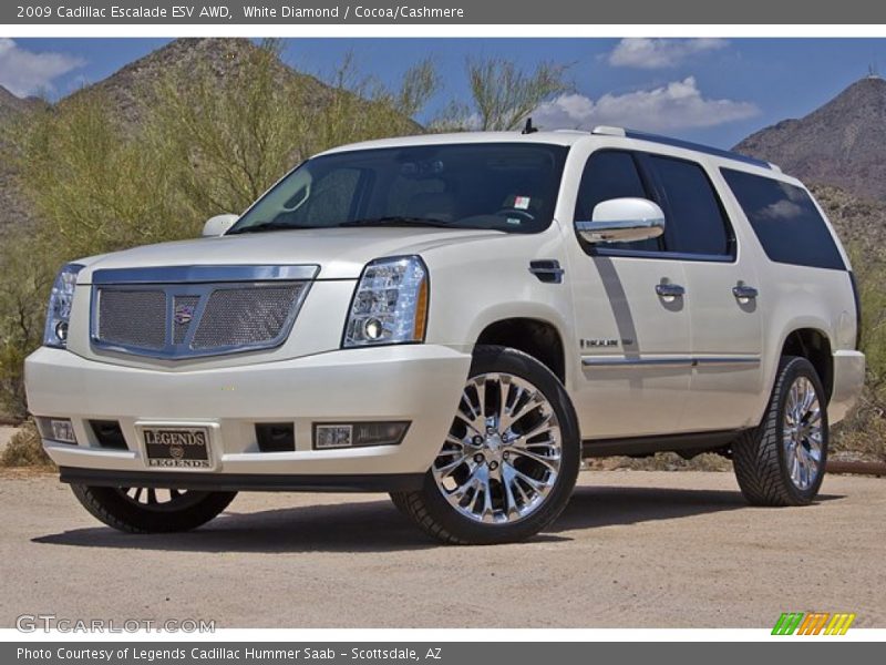 White Diamond / Cocoa/Cashmere 2009 Cadillac Escalade ESV AWD