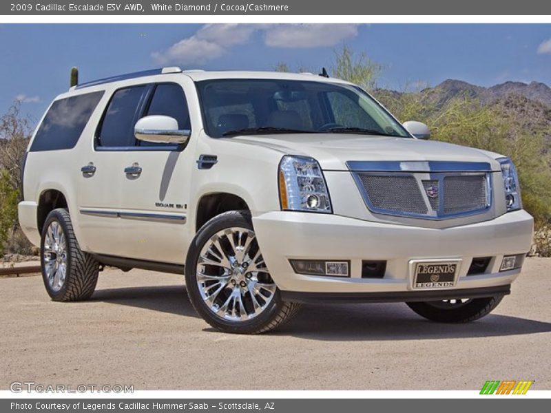 White Diamond / Cocoa/Cashmere 2009 Cadillac Escalade ESV AWD