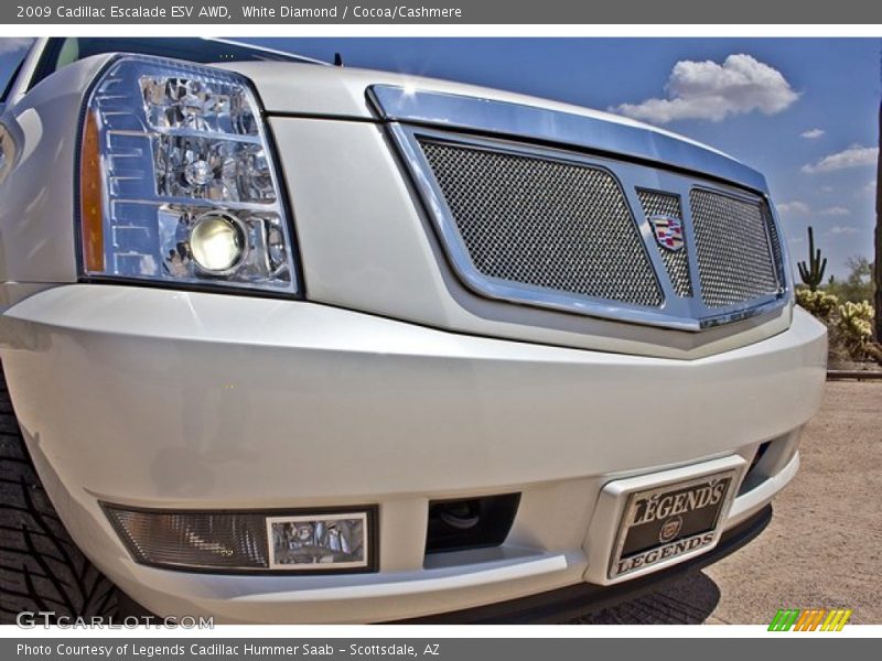 White Diamond / Cocoa/Cashmere 2009 Cadillac Escalade ESV AWD