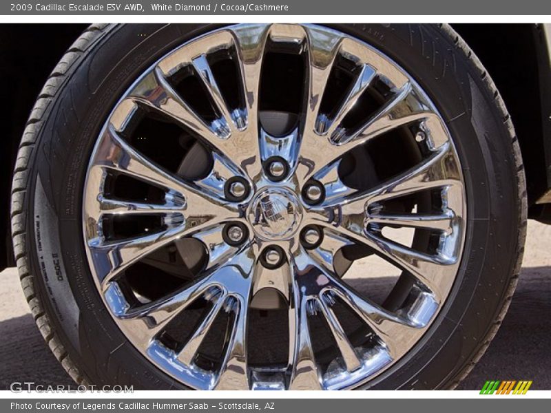 White Diamond / Cocoa/Cashmere 2009 Cadillac Escalade ESV AWD