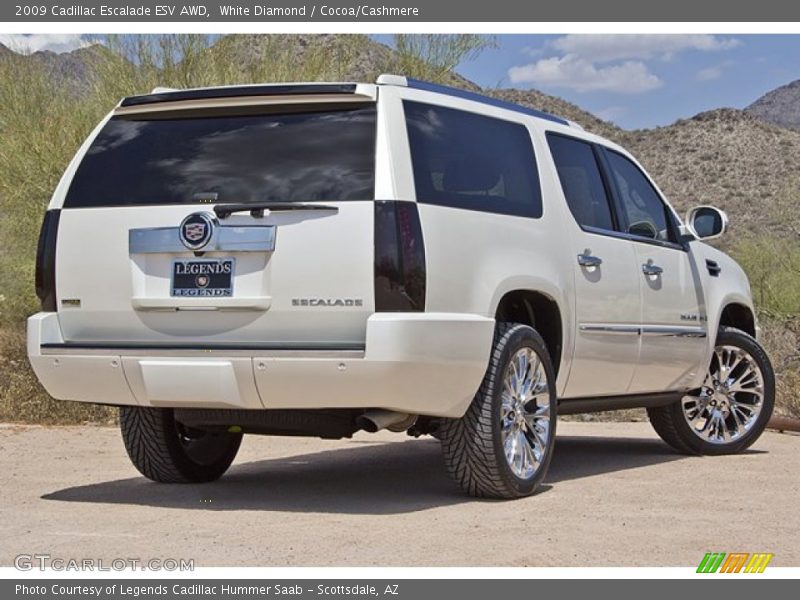 White Diamond / Cocoa/Cashmere 2009 Cadillac Escalade ESV AWD