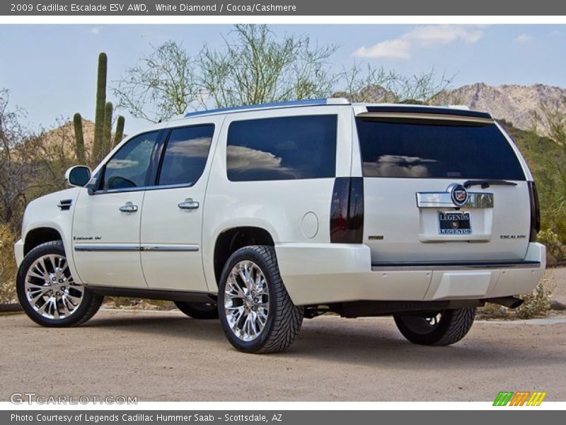 White Diamond / Cocoa/Cashmere 2009 Cadillac Escalade ESV AWD
