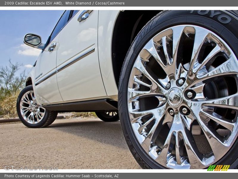 White Diamond / Cocoa/Cashmere 2009 Cadillac Escalade ESV AWD