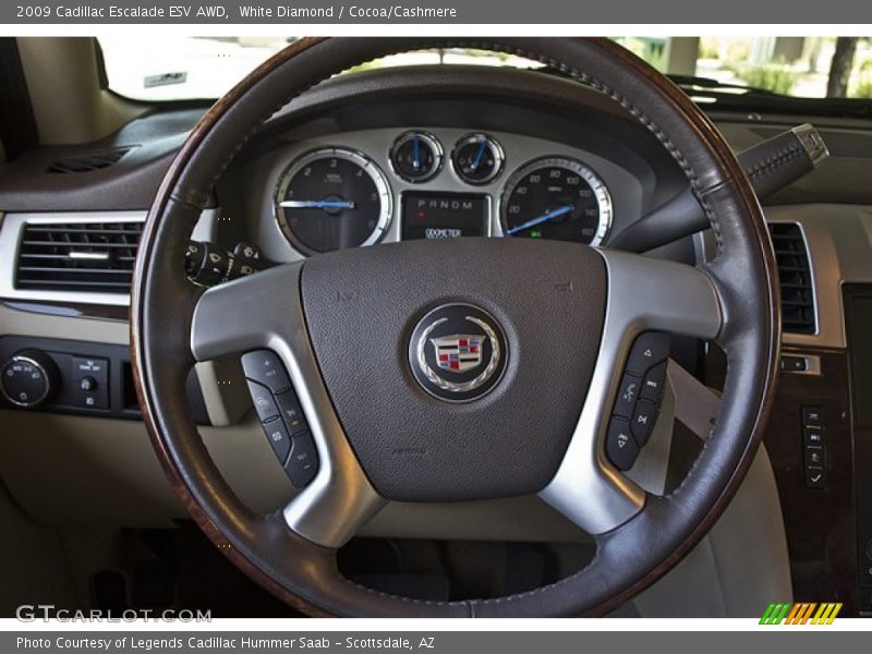 White Diamond / Cocoa/Cashmere 2009 Cadillac Escalade ESV AWD