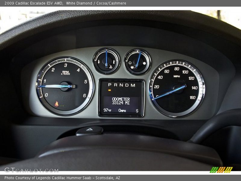 White Diamond / Cocoa/Cashmere 2009 Cadillac Escalade ESV AWD