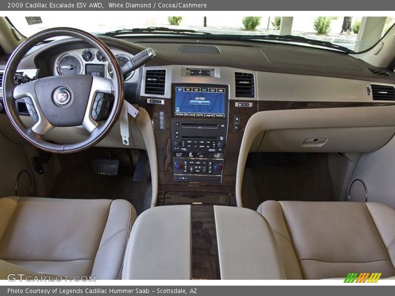 White Diamond / Cocoa/Cashmere 2009 Cadillac Escalade ESV AWD